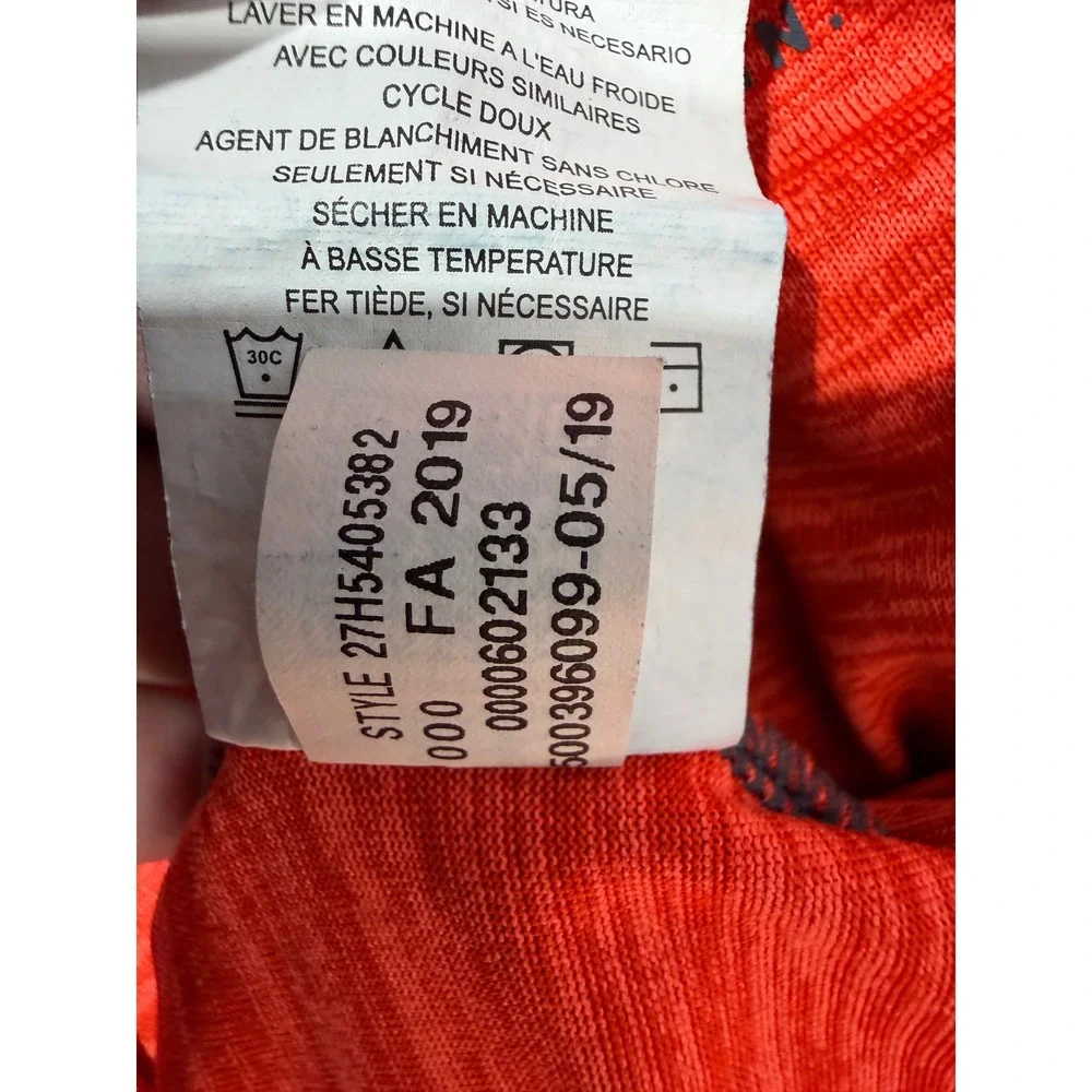 Under Armour Boys Football Hoodie Kids Neon Orange Size 5 Gray Raglan Activewear